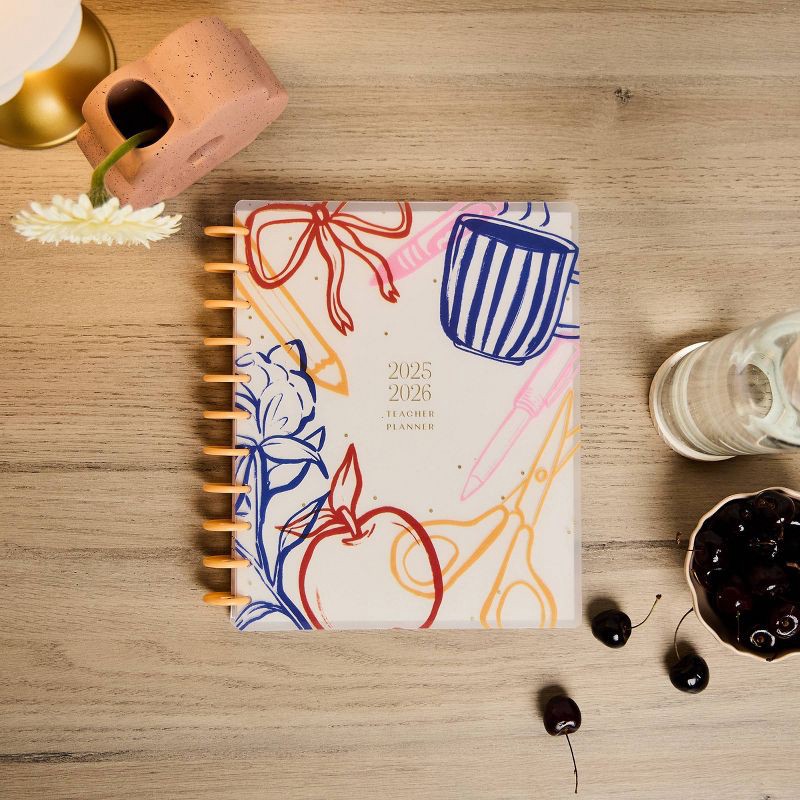 slide 15 of 25, Happy Brands July 2025 - June 2026 Weekly/Monthly Planner 10.12"x11.5" Multicolor Sunday Brunch, Teacher Supplies, 1 ct