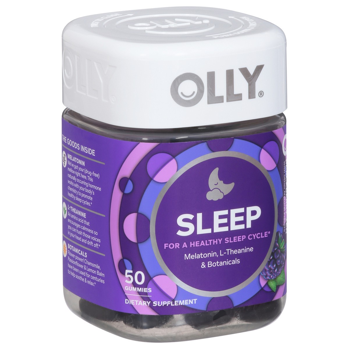 slide 3 of 9, Olly Blackberry Zen Sleep 50 Gummies, 50 ct