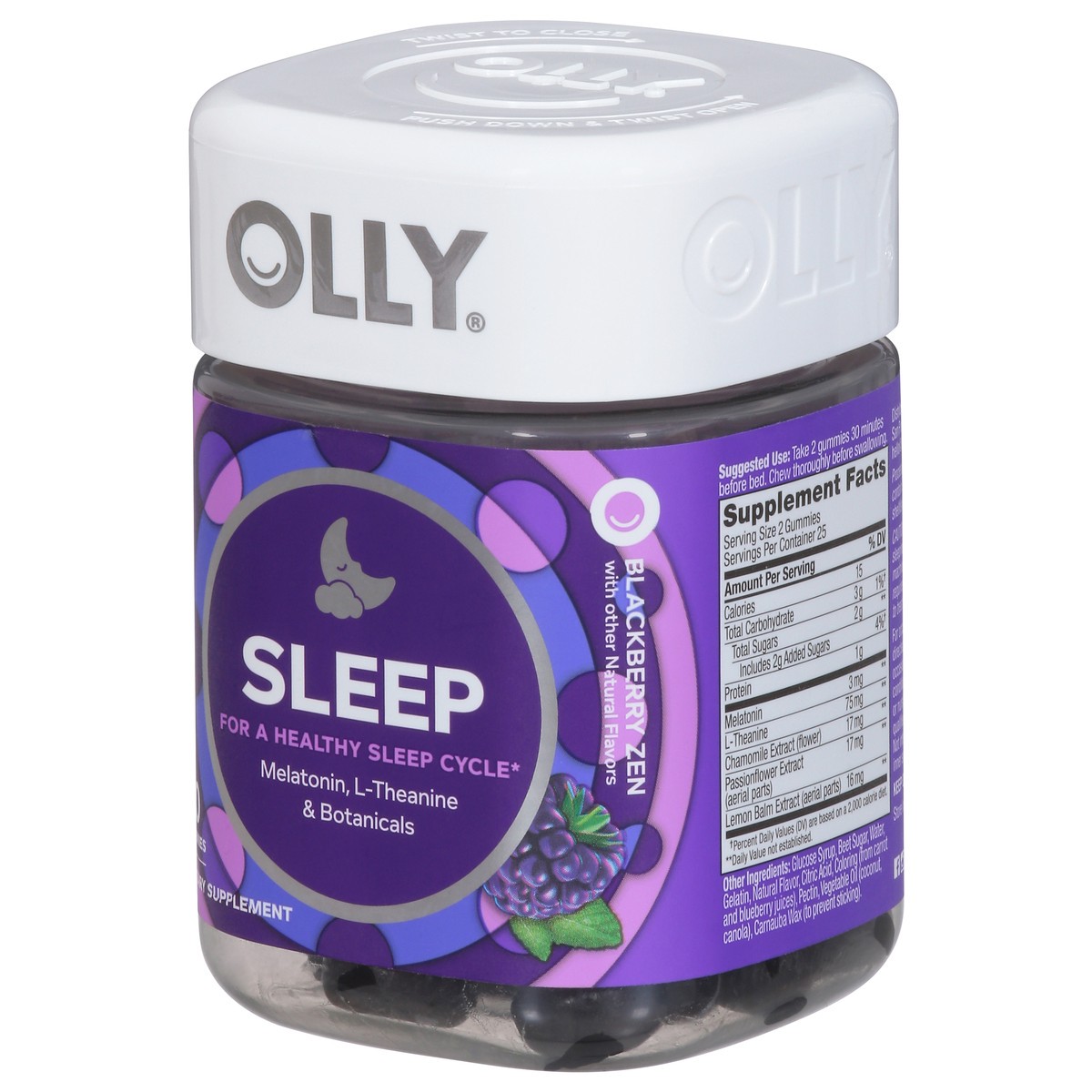 slide 2 of 9, Olly Blackberry Zen Sleep 50 Gummies, 50 ct