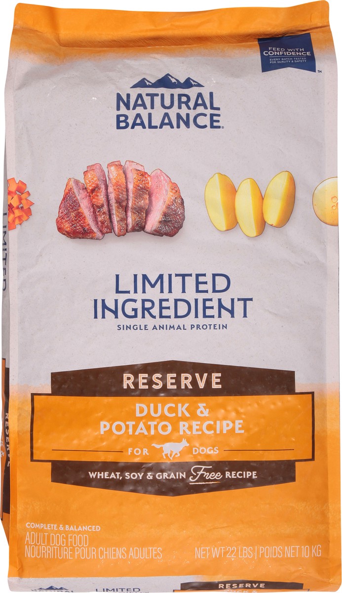 slide 14 of 15, Natural Balance Limited Ingredient Adult Reserve Duck & Potato Recipe Dog Food 22 lb, 22 lb
