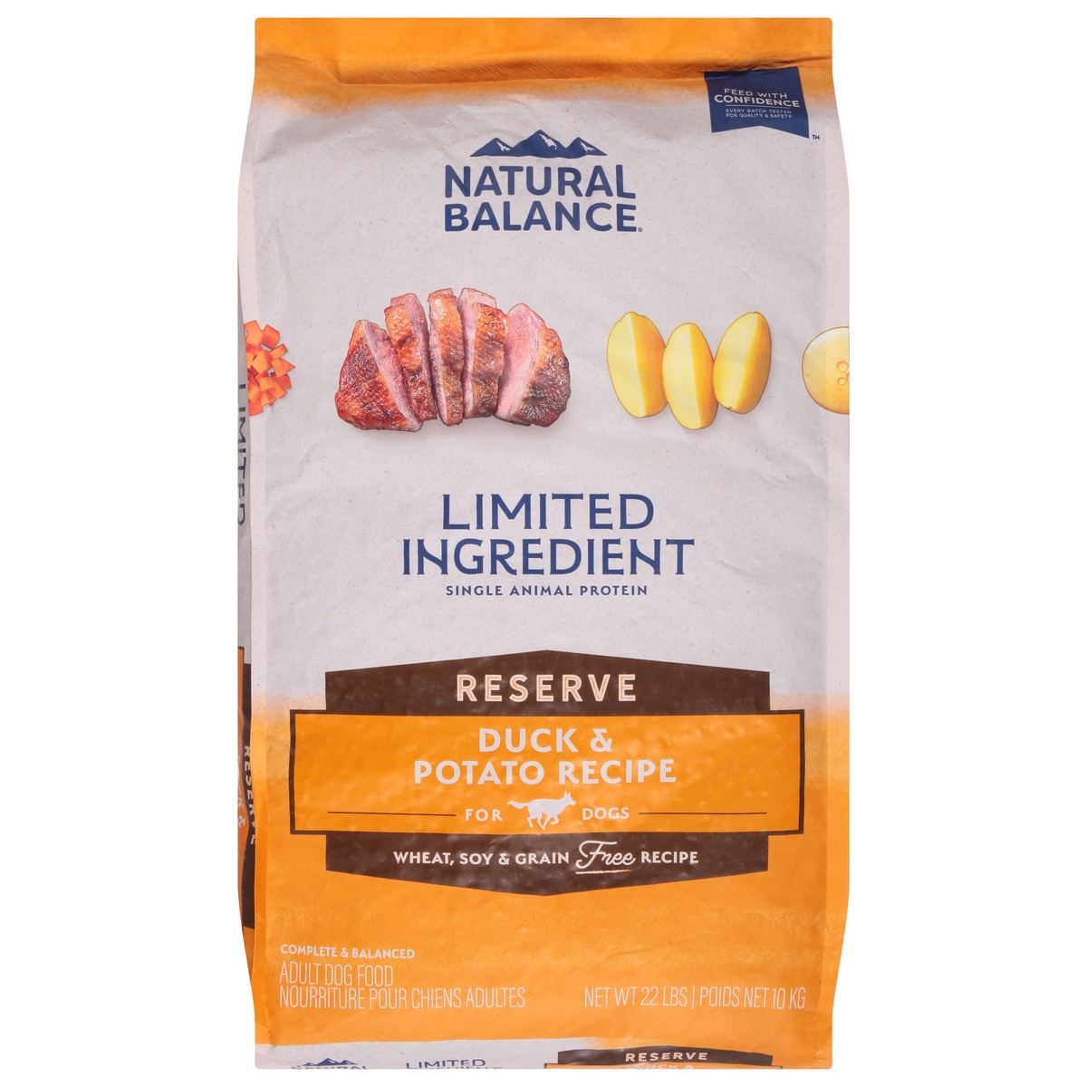 slide 6 of 15, Natural Balance Limited Ingredient Adult Reserve Duck & Potato Recipe Dog Food 22 lb, 22 lb