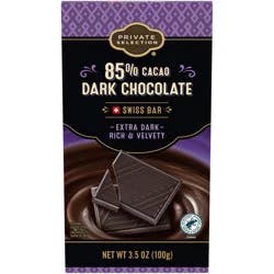 Private Selection 85% Cacao Dark Chocolate Swiss Bar