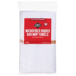 First Street Fs Microfiber Ribbed Bar Mop Towels Gold Striped
