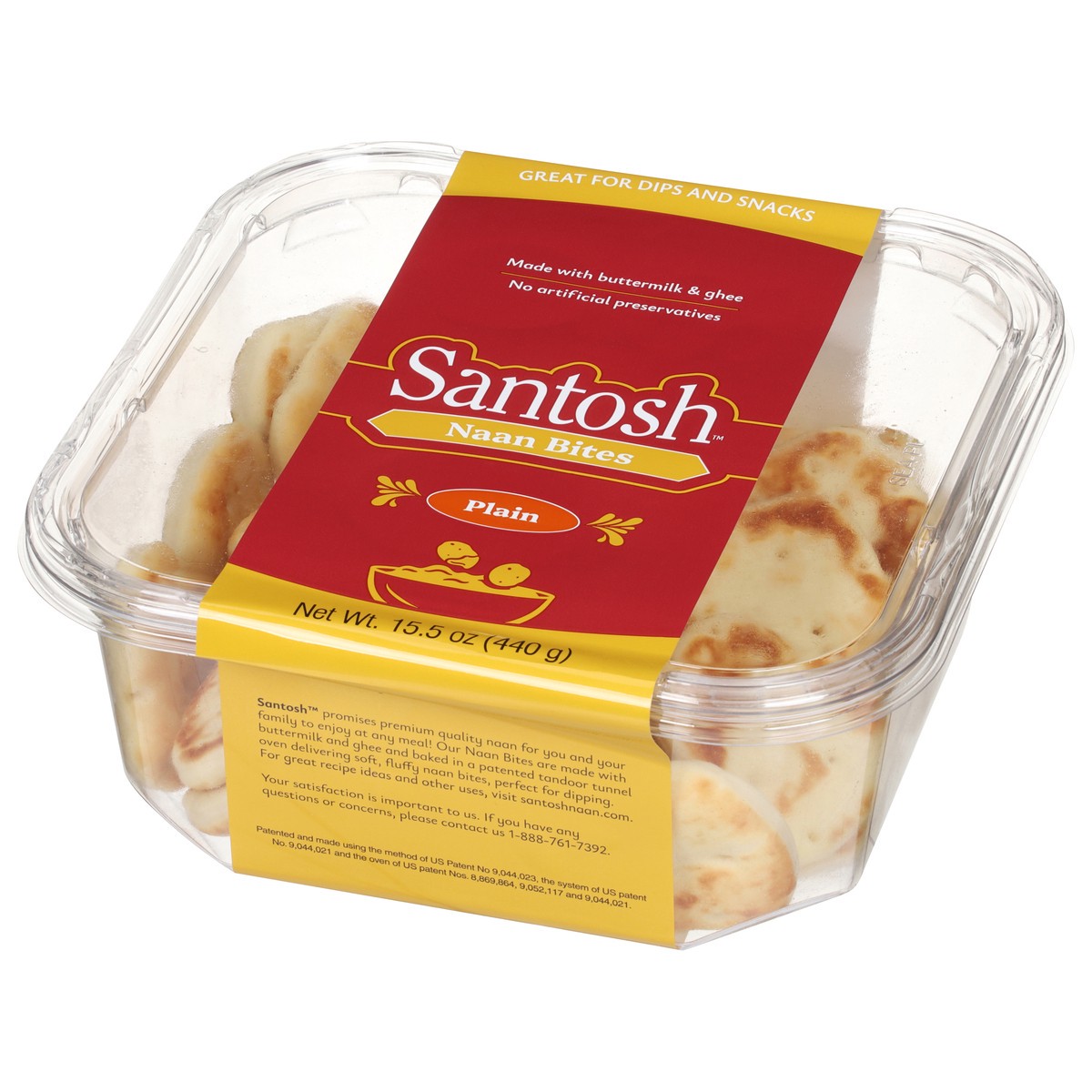 slide 14 of 14, Santosh Naan Bites, 15.5 oz