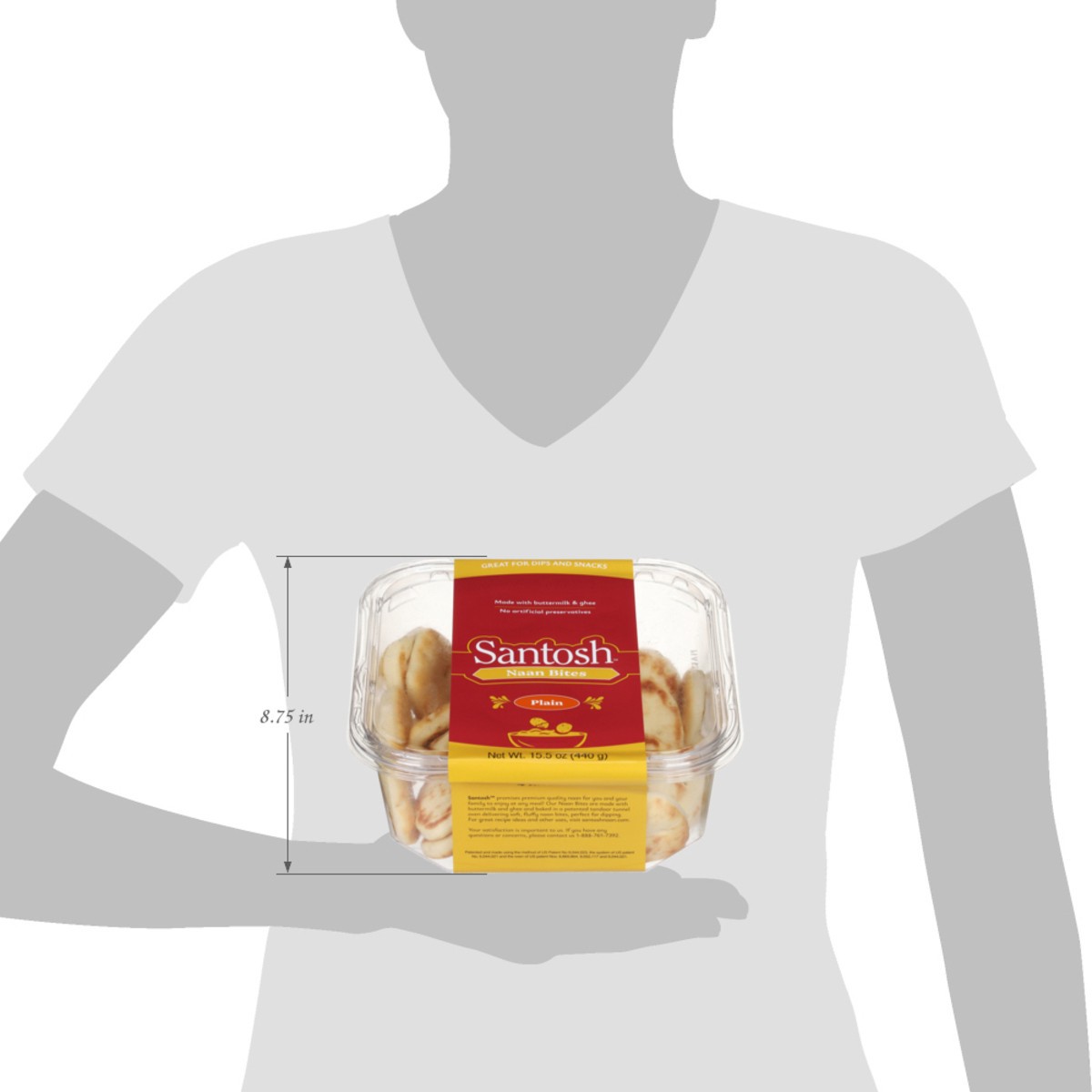 slide 10 of 14, Santosh Naan Bites, 15.5 oz