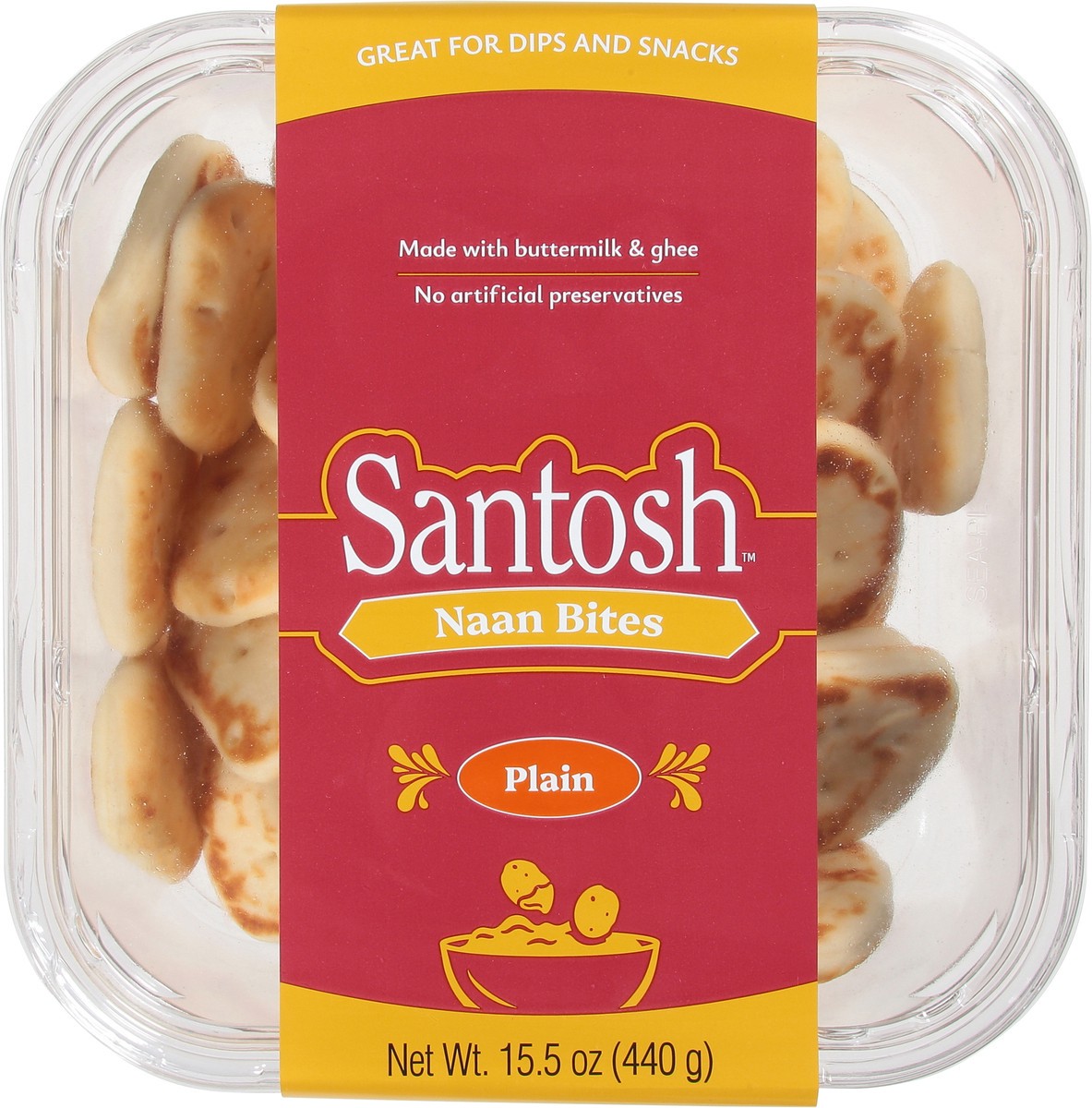 slide 11 of 14, Santosh Naan Bites, 15.5 oz
