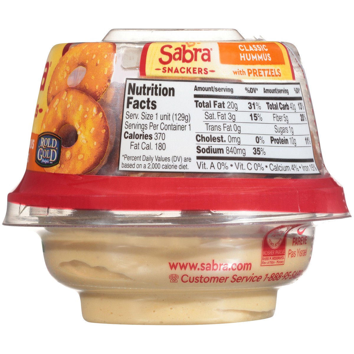 slide 2 of 7, Sabra Classic Hummus with Pretzels 4.56 Ounce Plastic Cup, 4.56 oz