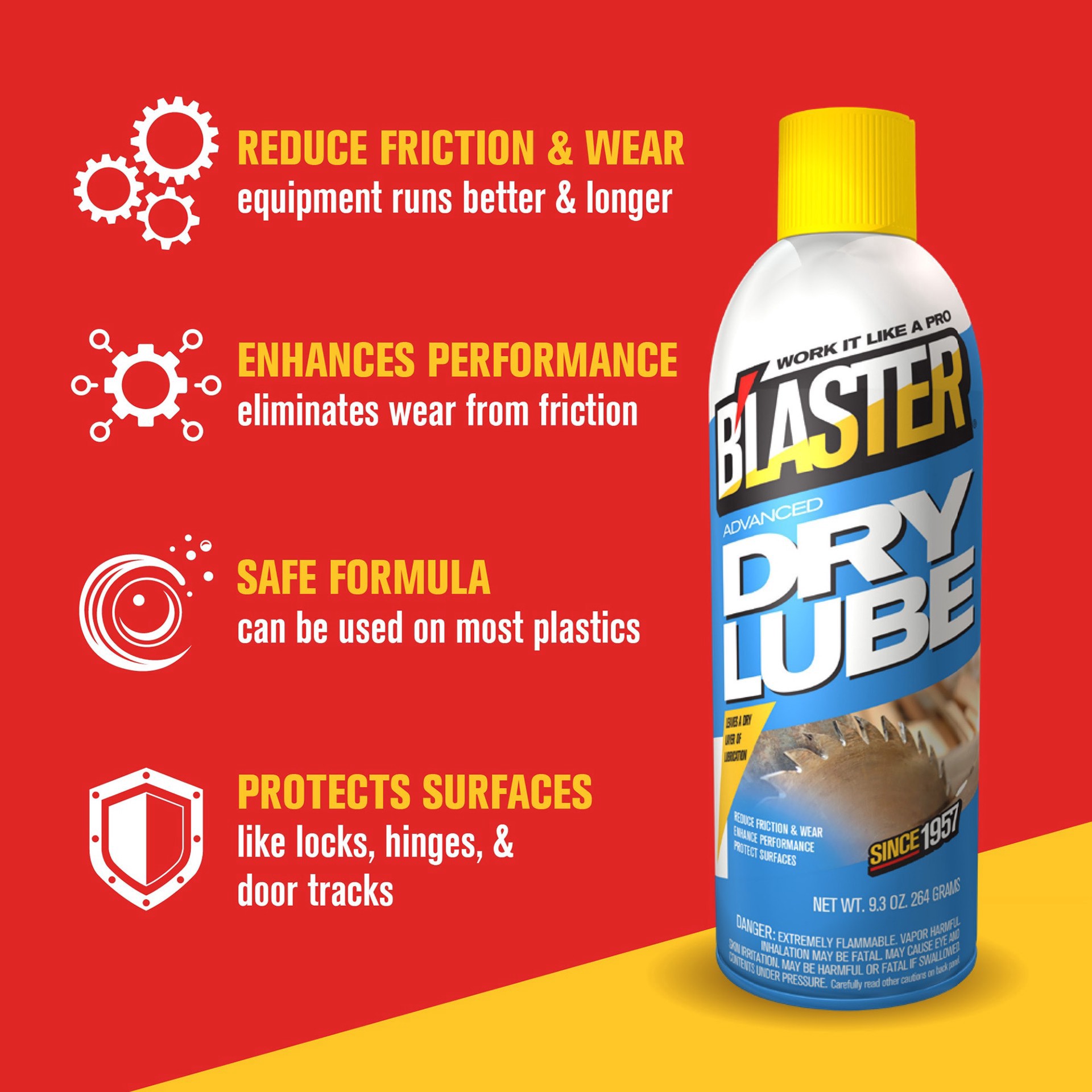 slide 2 of 4, B laster Blaster Dry Lube , 9.3 oz