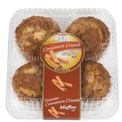 Cafe Valley Cafe' Cinnamon Crumb Muffin 4Ct