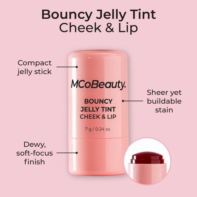 slide 9 of 12, MCoBeauty Jelly Cheek & Lip Stick - Coral Pop - 0.17oz, 0.17 oz