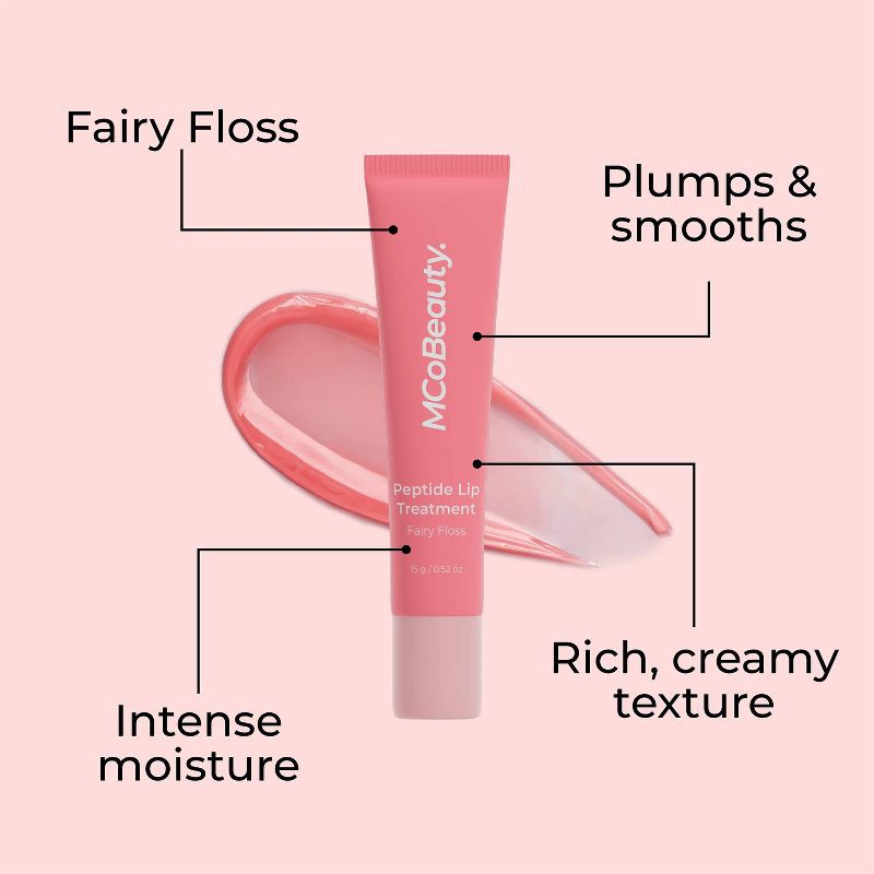 slide 7 of 10, MCoBeauty Peptide Lip Treatment - Fairy Floss - 0.52oz, 0.52 oz