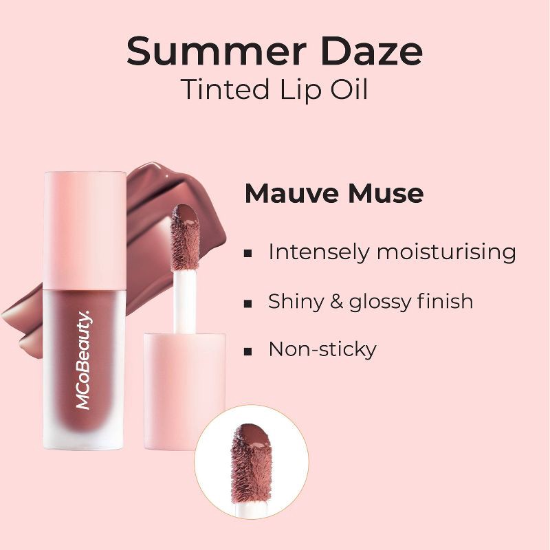slide 6 of 10, MCoBeauty Summer Daze Tinted Lip Oil - Mauve Muse - 0.17oz, 0.17 oz