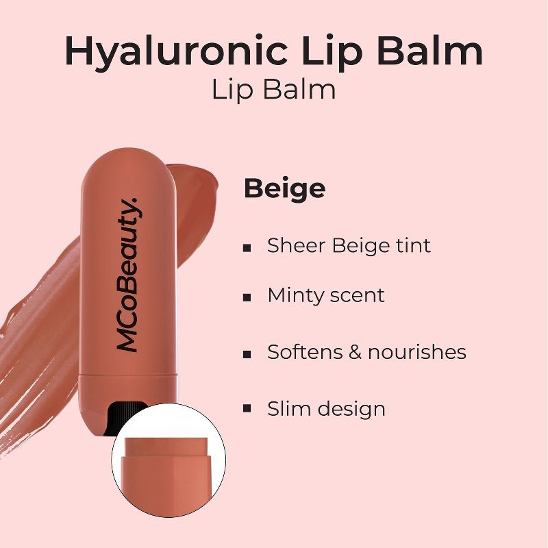 slide 7 of 11, MCoBeauty Hyaluronic Lip Balm - Beige - 0.14 fl oz, 0.14 fl oz