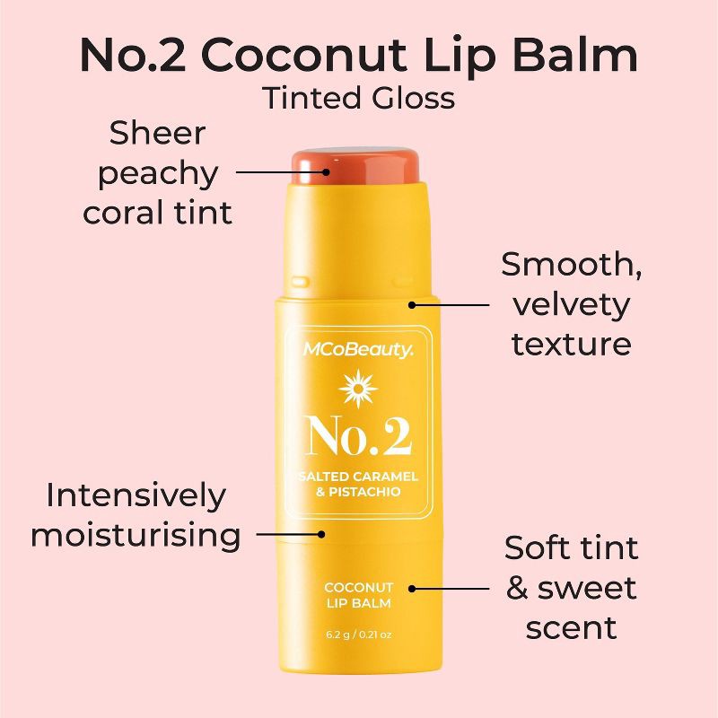slide 8 of 10, MCoBeauty Coco Lip Treatment - No.2 Salted Caramel & Pistachio - 0.21oz, 0.21 oz