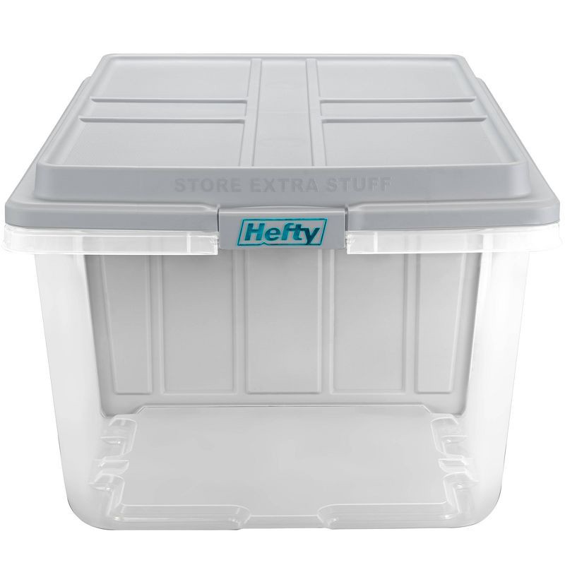 slide 2 of 10, Hefty 98.5qt Hi-Rise Clear Divided Storage Container, 98.5 qt