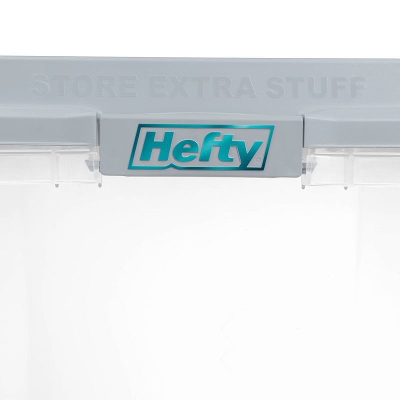 slide 9 of 10, Hefty 98.5qt Hi-Rise Clear Divided Storage Container, 98.5 qt