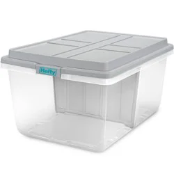 Hefty 98.5qt Hi-Rise Clear Divided Storage Container