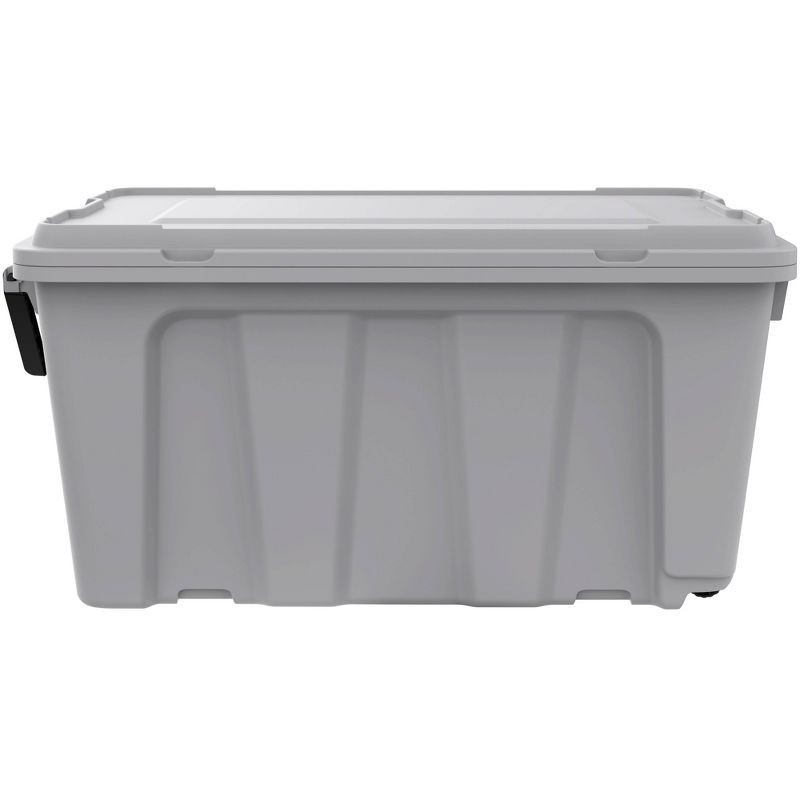 slide 3 of 9, Hefty 50gal MAX PRO Storage Tote Alloy Gray, 50 gal