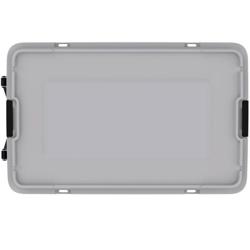 slide 7 of 9, Hefty 50gal MAX PRO Storage Tote Alloy Gray, 50 gal