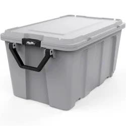 Hefty 50gal MAX PRO Storage Tote Alloy Gray