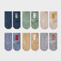 Baby 6pk 'Dino' Crew Socks - Cat & Jack™ 12-24M: Knit, Flat Seams