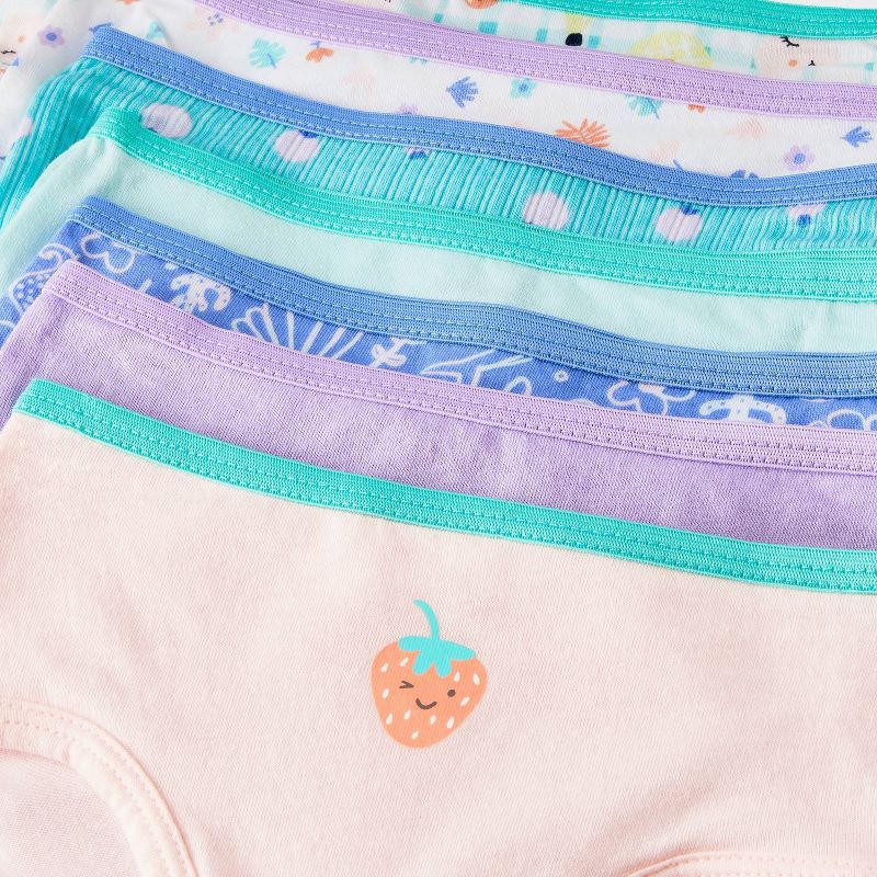 slide 4 of 4, Toddler Girls' 7pk 'Fruit' Briefs - Cat & Jack™ 2T-3T: Cotton Knit, Low Rise, Full Waistband Elastic, 7 ct