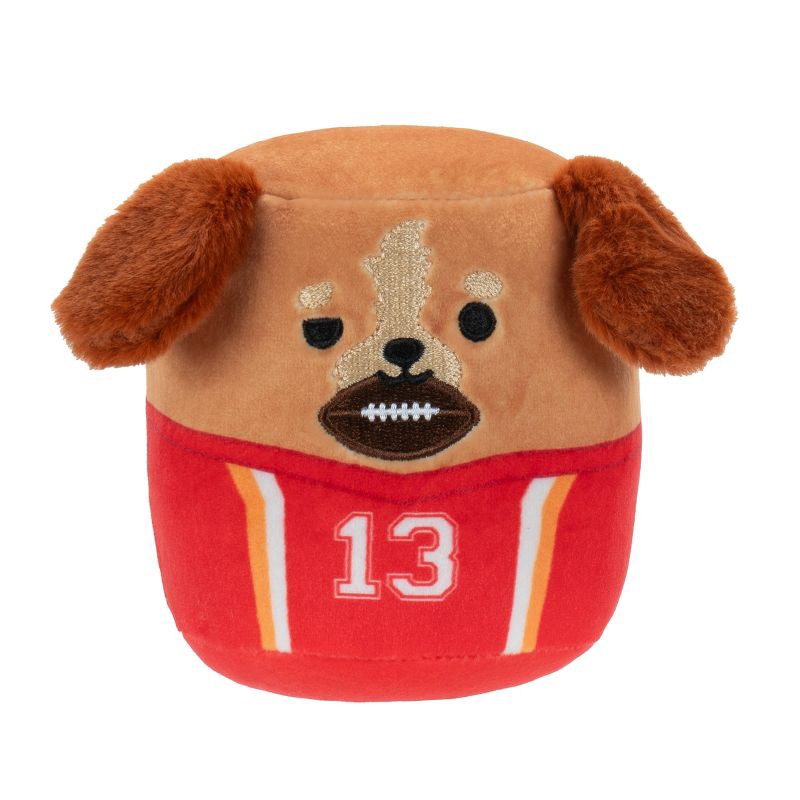 slide 4 of 10, Chew Mees by Squishmallows Cowgirl and Football Player Dog Plush Toy, 1 ct