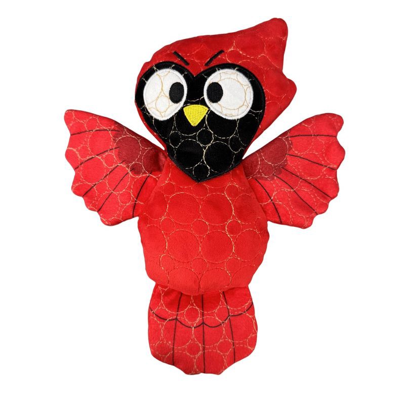 slide 3 of 8, Bite Force Built with Kevlar Tough Cardinal Dog Plush Toy, 1 ct