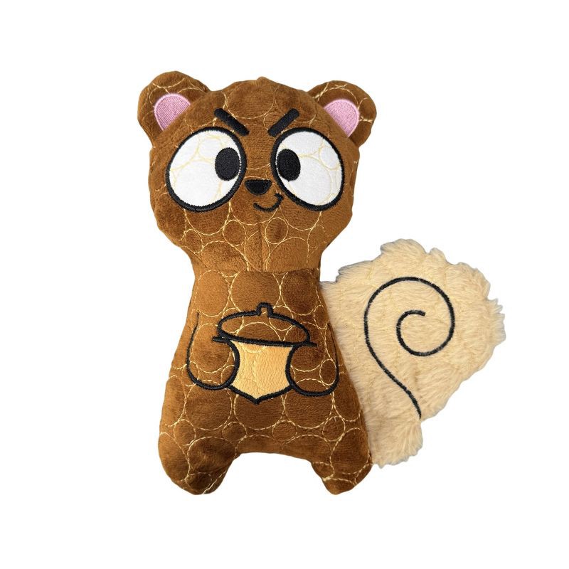slide 3 of 8, Bite Force Built with Kevlar Tough Squirrel Dog Plush Toy, 1 ct