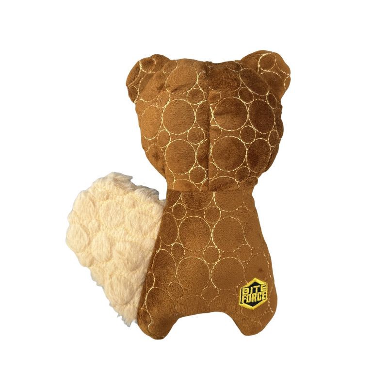 slide 4 of 8, Bite Force Built with Kevlar Tough Squirrel Dog Plush Toy, 1 ct