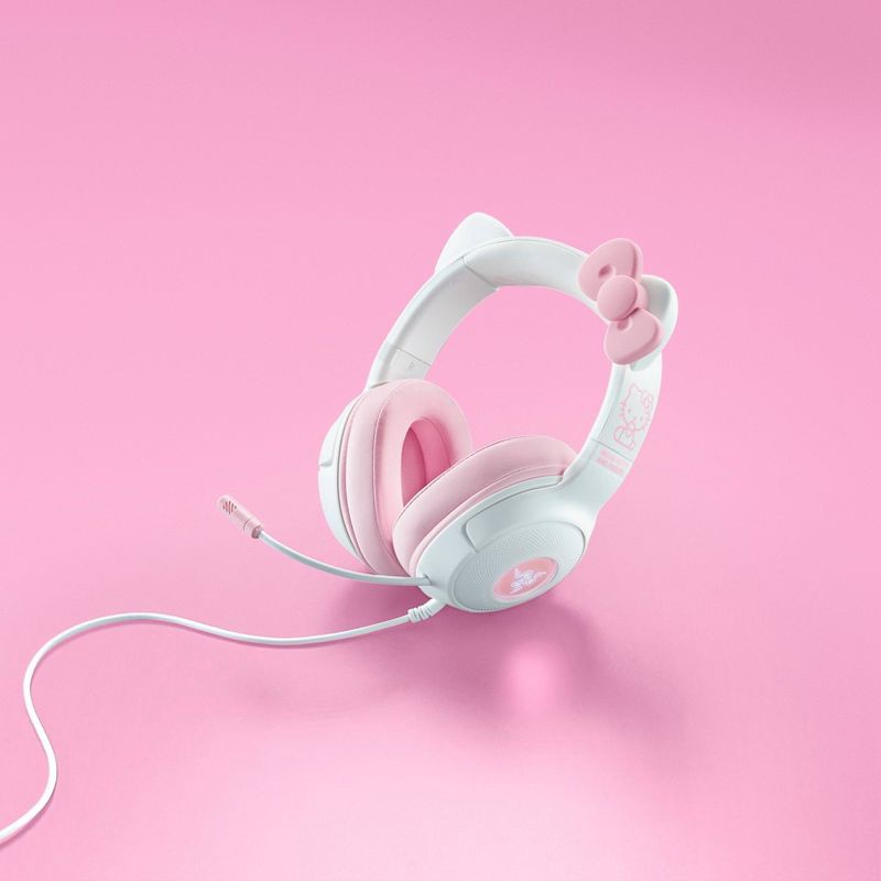 slide 2 of 7, Razer Kraken Kitty V2 Wired USB A Gaming Headset with Kitty Ears and Chroma RGB Lighting - Hello Kitty Edition: Compatible with Personal Computer, 1 ct