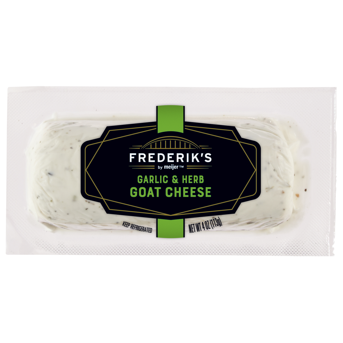 slide 1 of 5, FREDERIKS BY MEIJER Frederik's by Meijer Garlic & Herb Goat Cheese, 4 oz