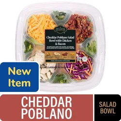 Private Selection Cheddar Poblano Salad Bowl with Chicken and Bacon, 7.35 oz
