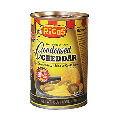 slide 1 of 1, Rico's Condensed Aged Cheddar Cheese Sauce, 15 oz