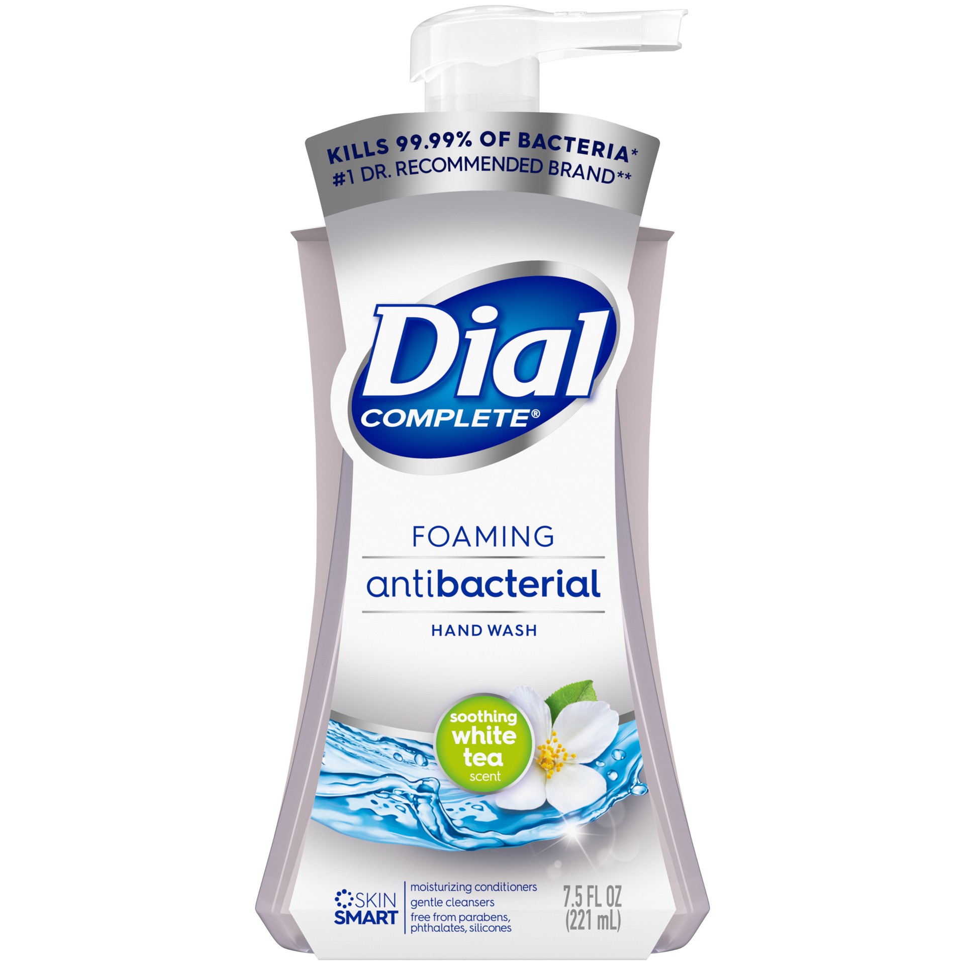 slide 5 of 5, Dial Antibacterial Foaming Hand Wash, Soothing White Tea, 7.5 fl oz, 7.50 fl oz