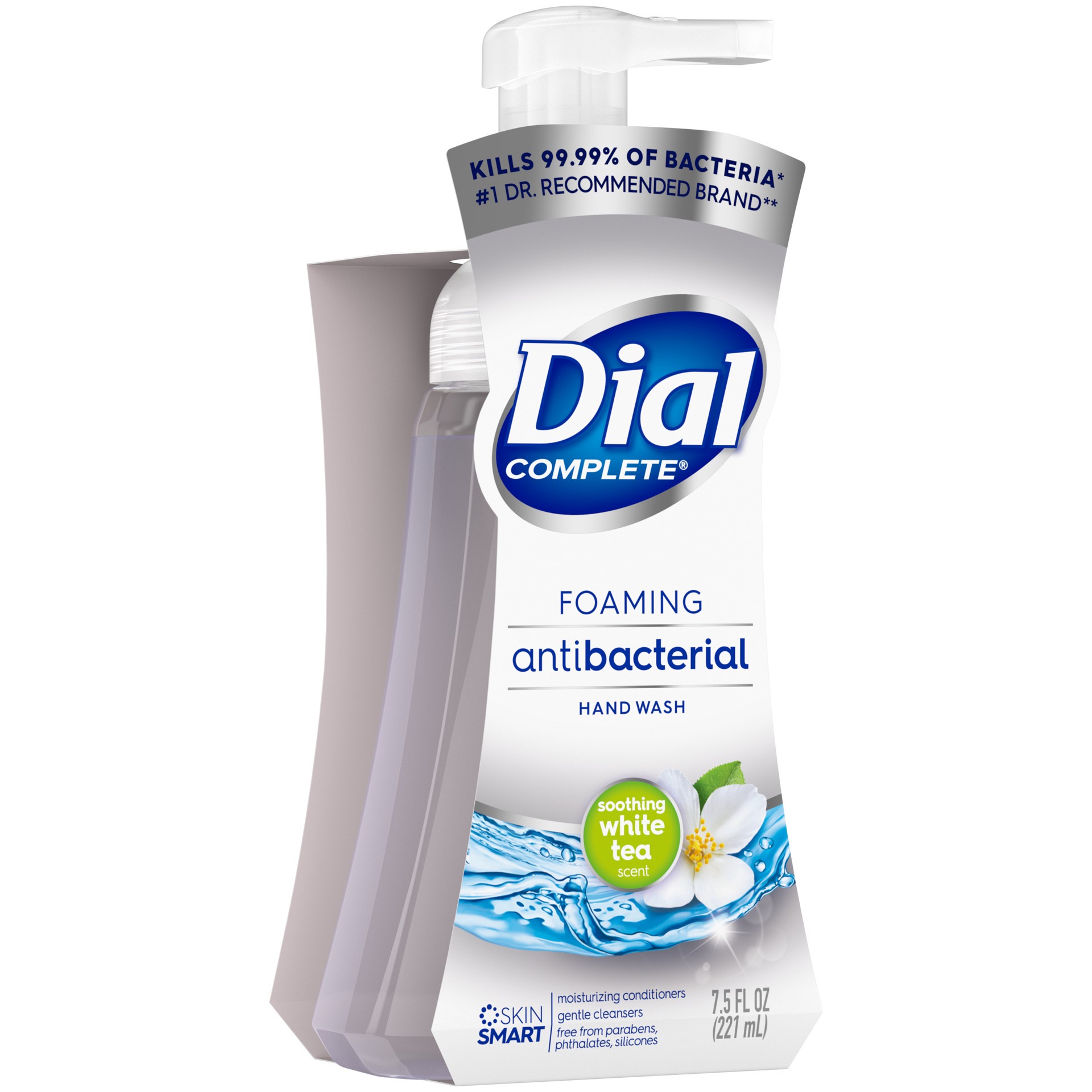 slide 3 of 5, Dial Antibacterial Foaming Hand Wash, Soothing White Tea, 7.5 fl oz, 7.50 fl oz