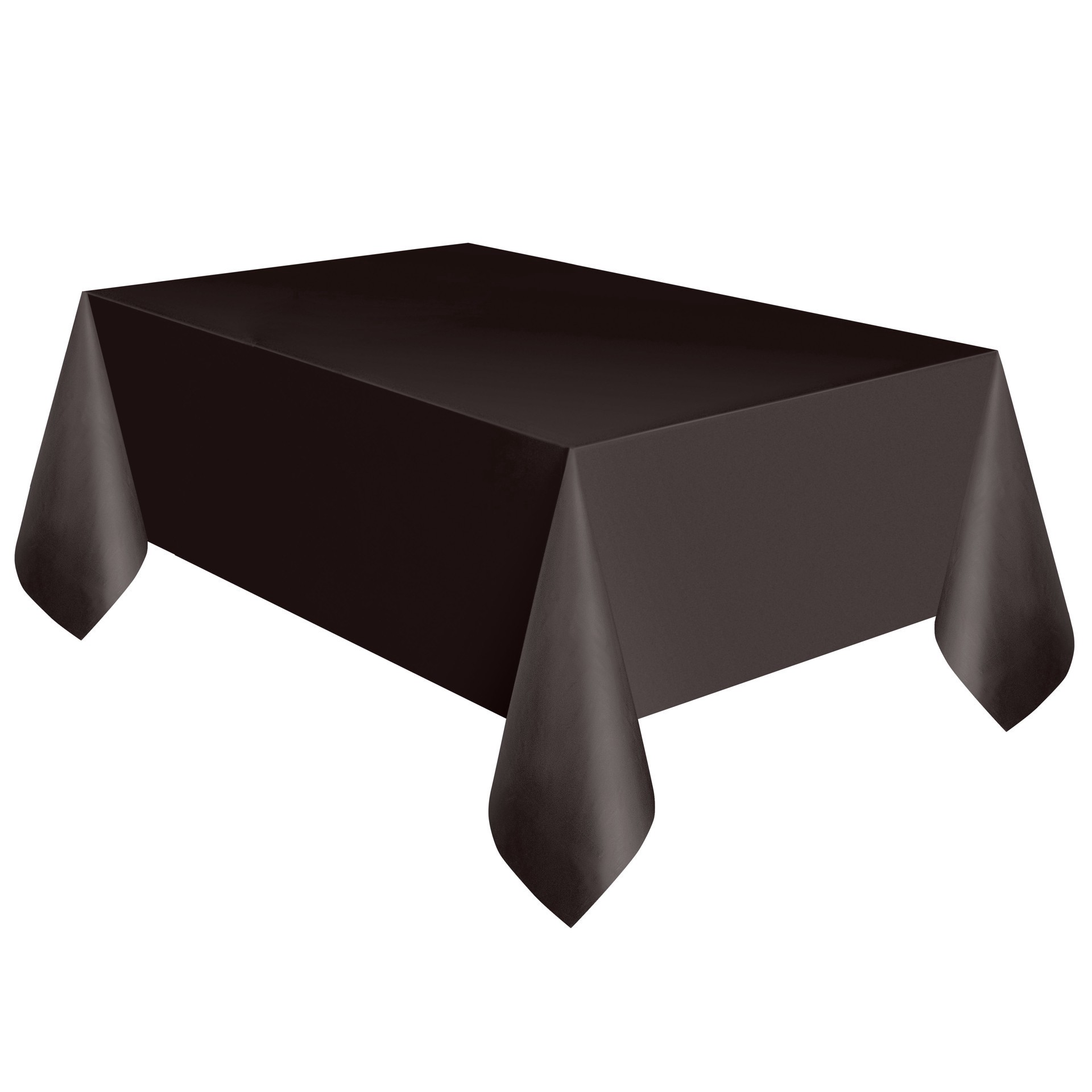 slide 1 of 1, Unique Industries Midnight Black Plastic Table Cover, 1 ct