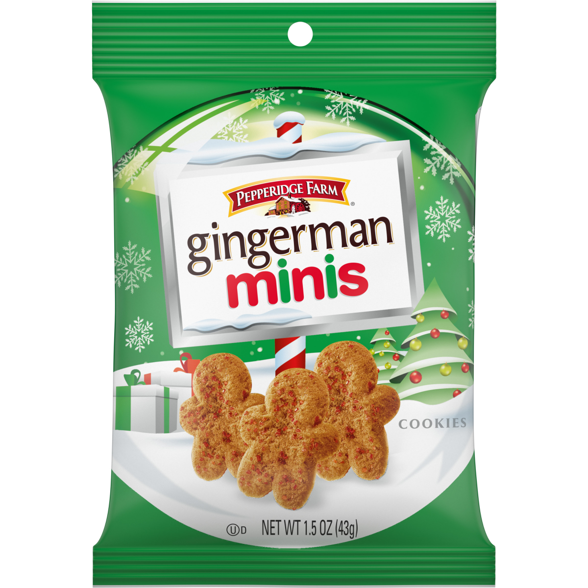 slide 1 of 5, Pepperidge Farm Gingerman Mini Holiday Cookies, 1.5 Oz Bag, 1.5 oz