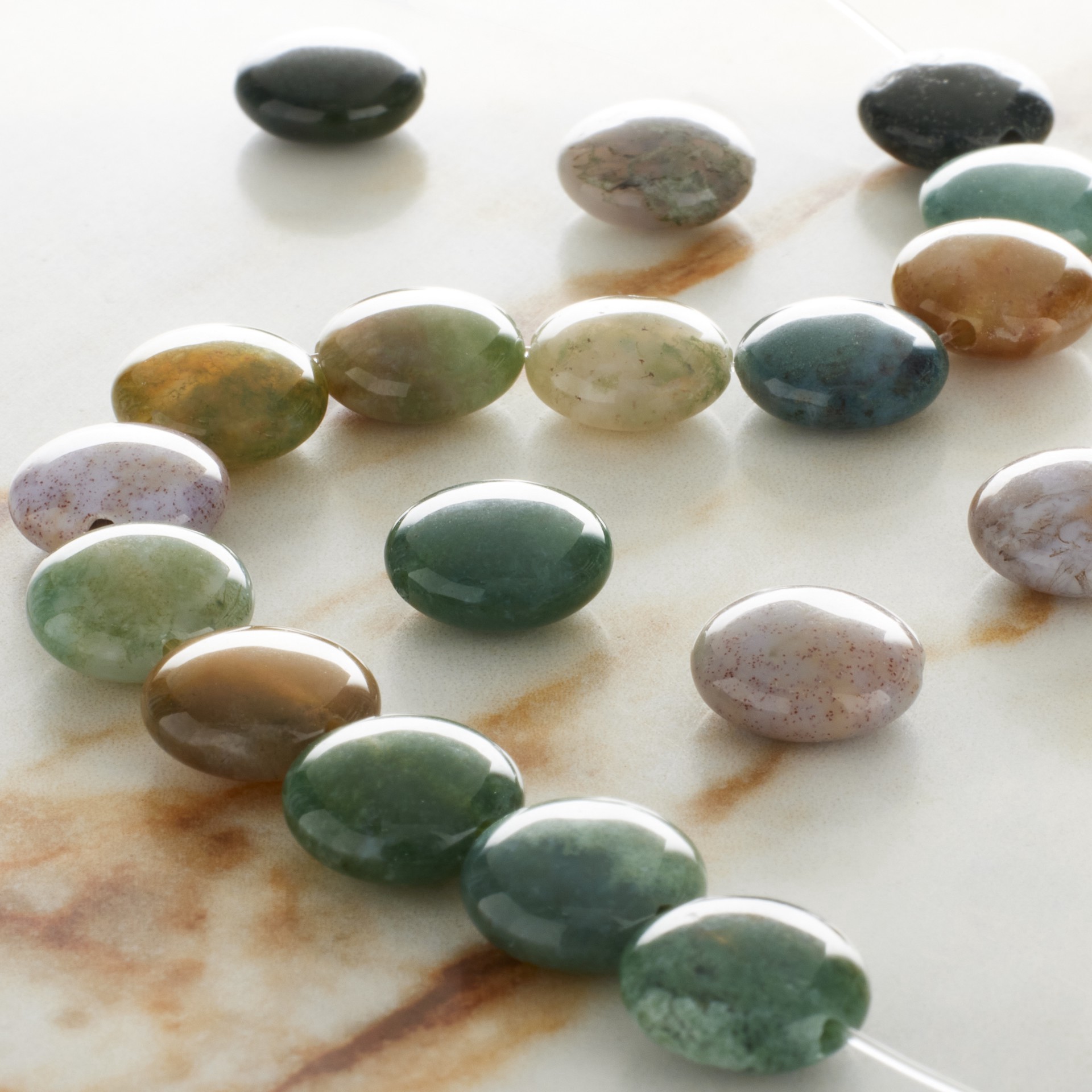 slide 2 of 3, Multicolor Fancy Jasper Flat Round Beads, 10mm By Bead Landing, 10mm