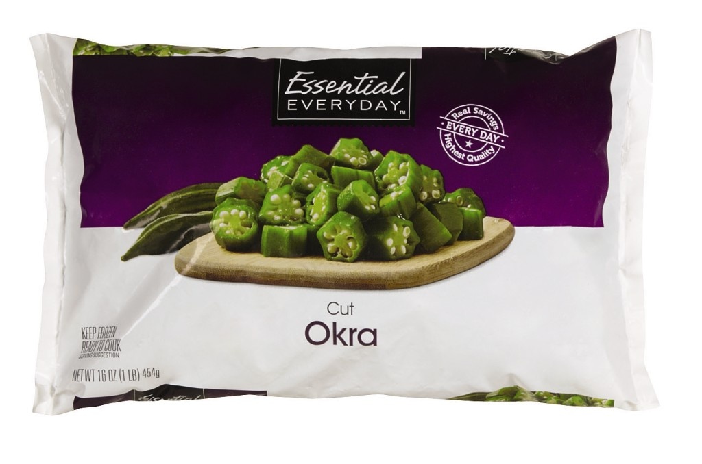 slide 1 of 1, Essential Everyday Frozen Cut Okra, 16 oz