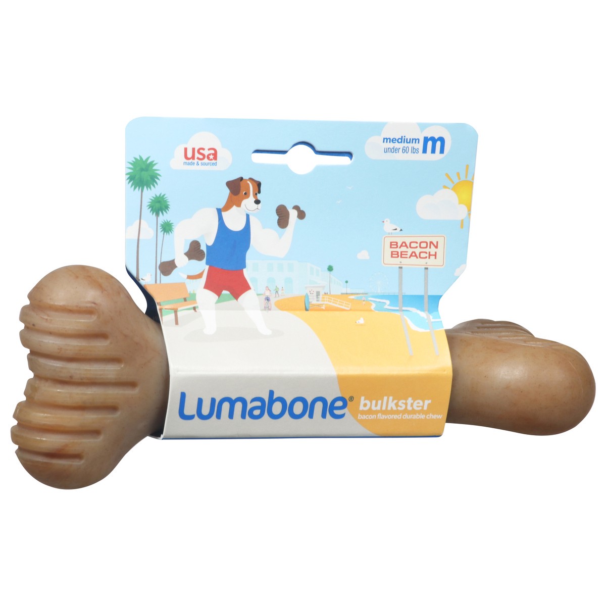 slide 8 of 9, LumaBone Bacon Durable Chew Medium 1 ea, 1 ct