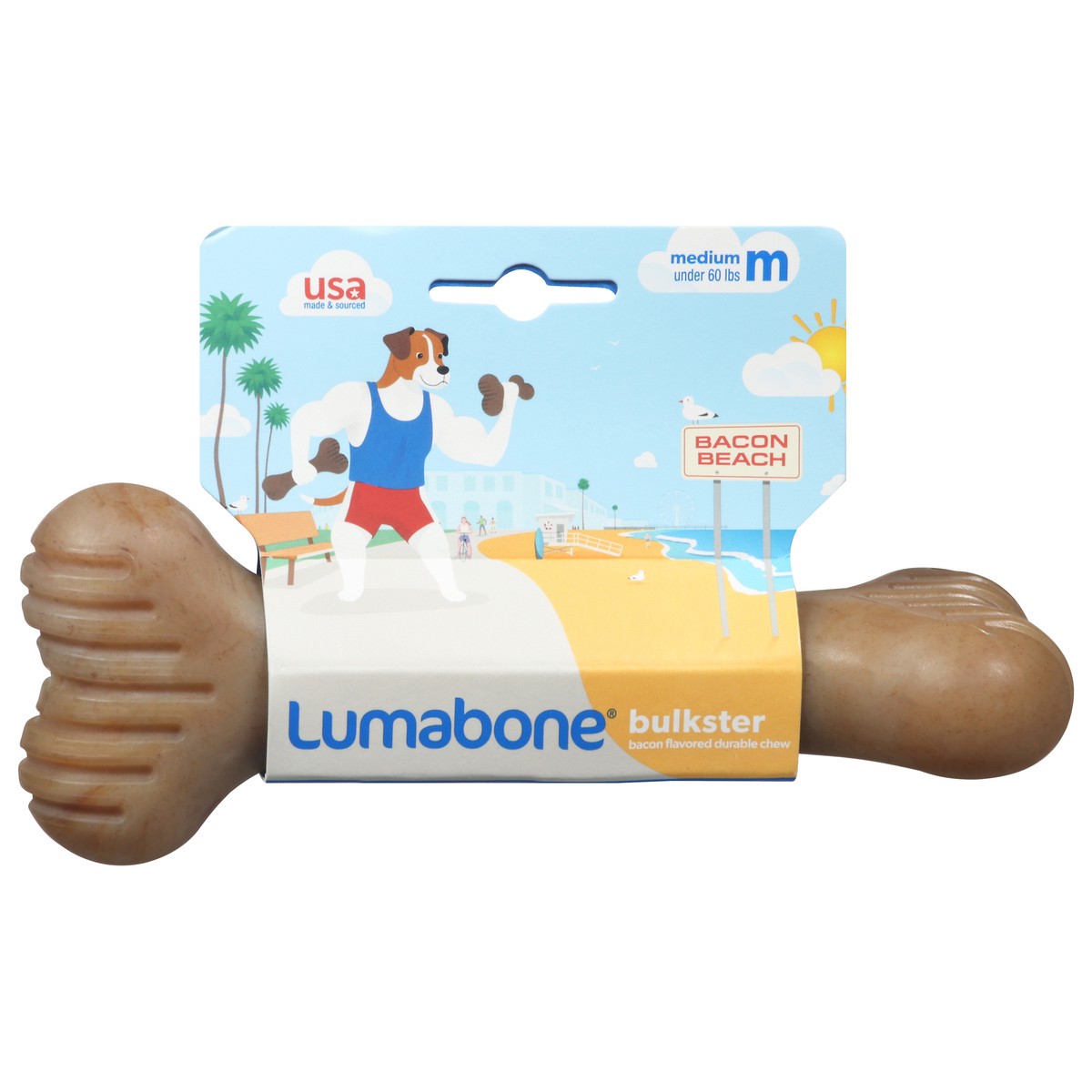 slide 1 of 9, LumaBone Bacon Durable Chew Medium 1 ea, 1 ct