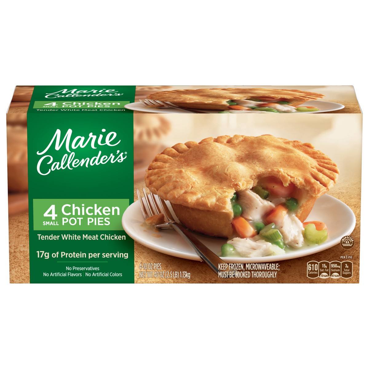 slide 1 of 5, Marie Callender's Chicken Pot Pies Small 4 - 10 oz Pies, 4 ct