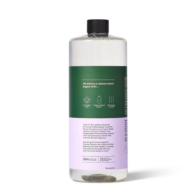 slide 3 of 4, Lavender & Bergamot Ultra-Concentrated All Purpose Cleaner - 32 fl oz - Everspring™, 32 fl oz