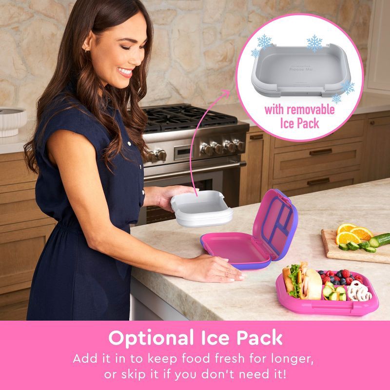 slide 2 of 7, Bentgo Kids' Chill Leak-Proof Lunch Bento Box - Electric Pink: Solid Pattern, Ages 3-7, 1 ct