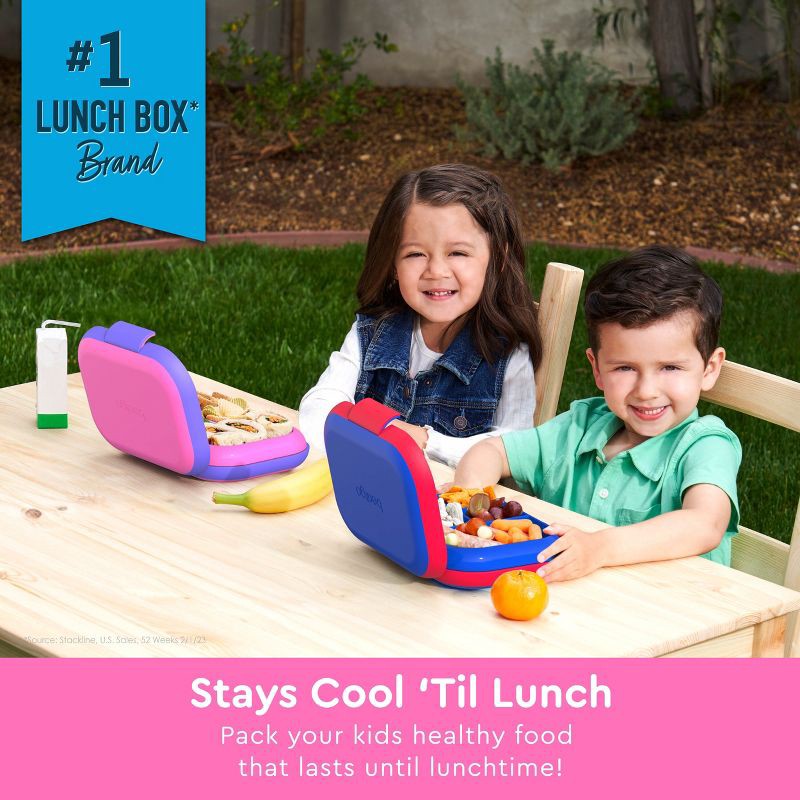 slide 4 of 7, Bentgo Kids' Chill Leak-Proof Lunch Bento Box - Electric Pink: Solid Pattern, Ages 3-7, 1 ct