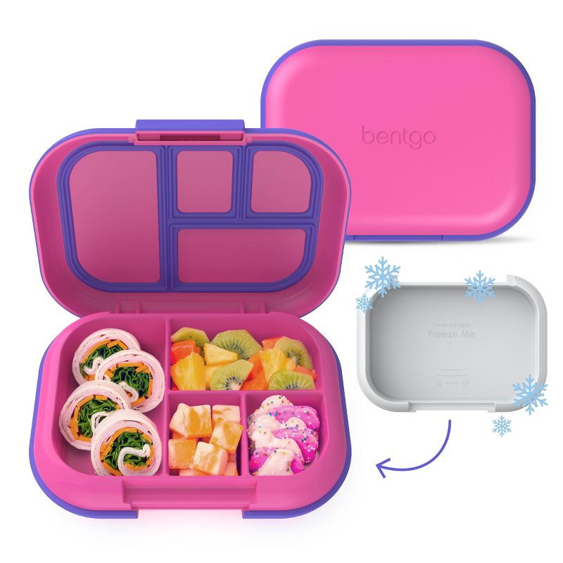 slide 1 of 7, Bentgo Kids' Chill Leak-Proof Lunch Bento Box - Electric Pink: Solid Pattern, Ages 3-7, 1 ct