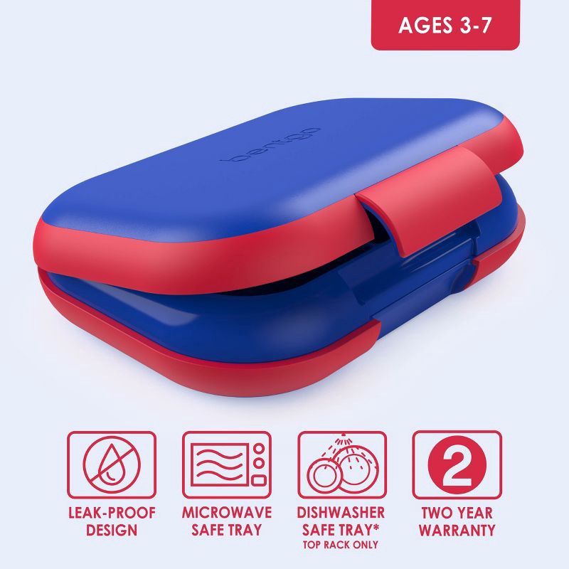 slide 3 of 7, Bentgo Kids' Chill Leak-Proof Lunch Bento Box - Royally Blue: Storage Container, Ages 3-7, 1 ct