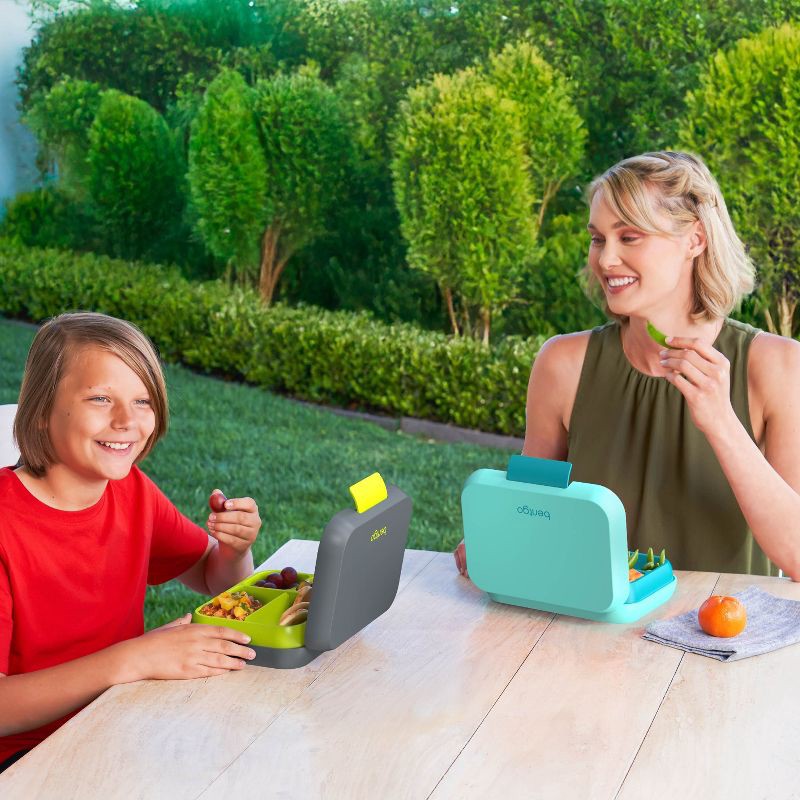 slide 2 of 6, Bentgo Fresh Pop Lunch Bento Box - Aqua/Green: Leakproof Plastic Container for Kids, 1 ct