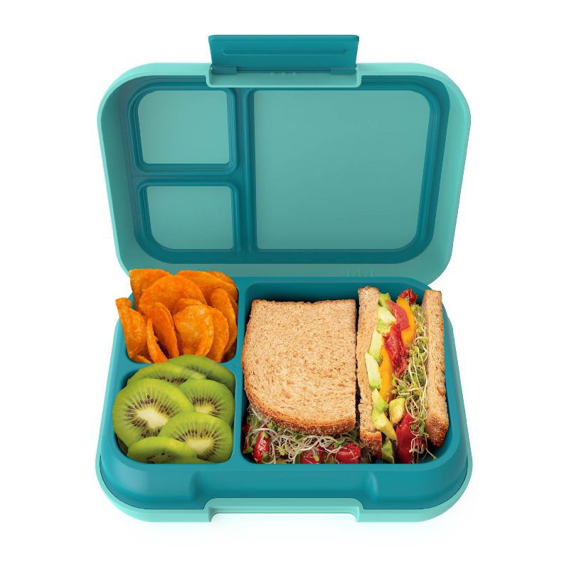 slide 1 of 6, Bentgo Fresh Pop Lunch Bento Box - Aqua/Green: Leakproof Plastic Container for Kids, 1 ct